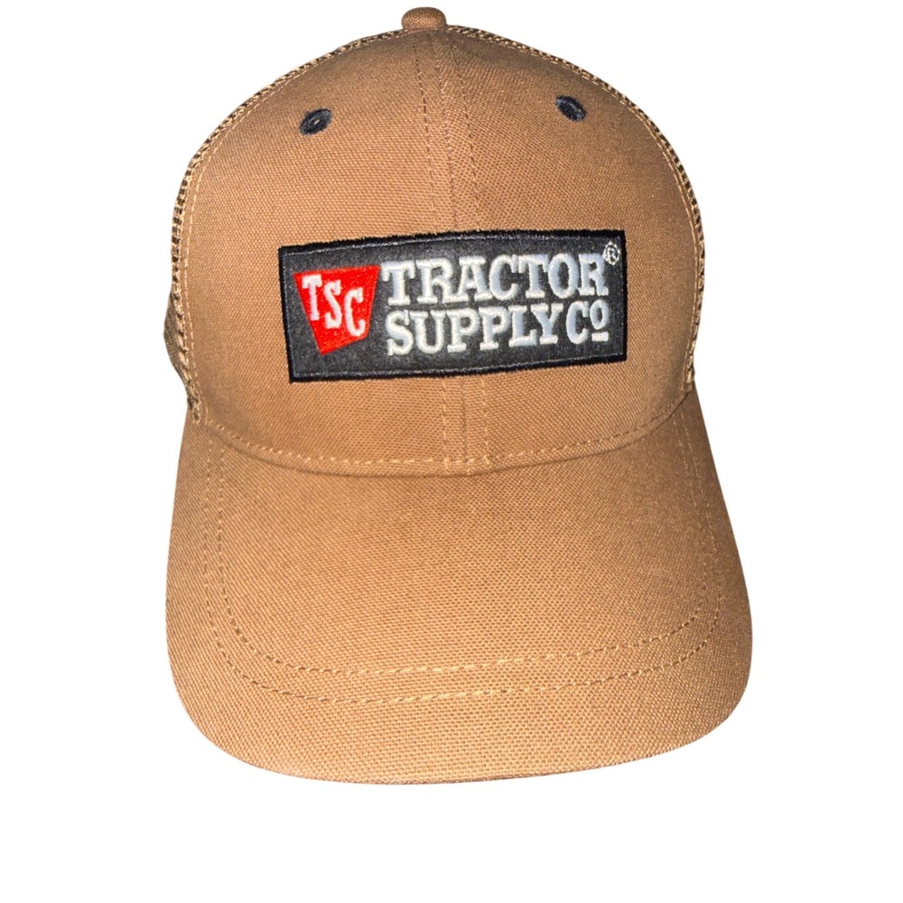 Tractor Supply Co TSC Trucker‎ Hat Brown Mesh Cap Men's Adjustable